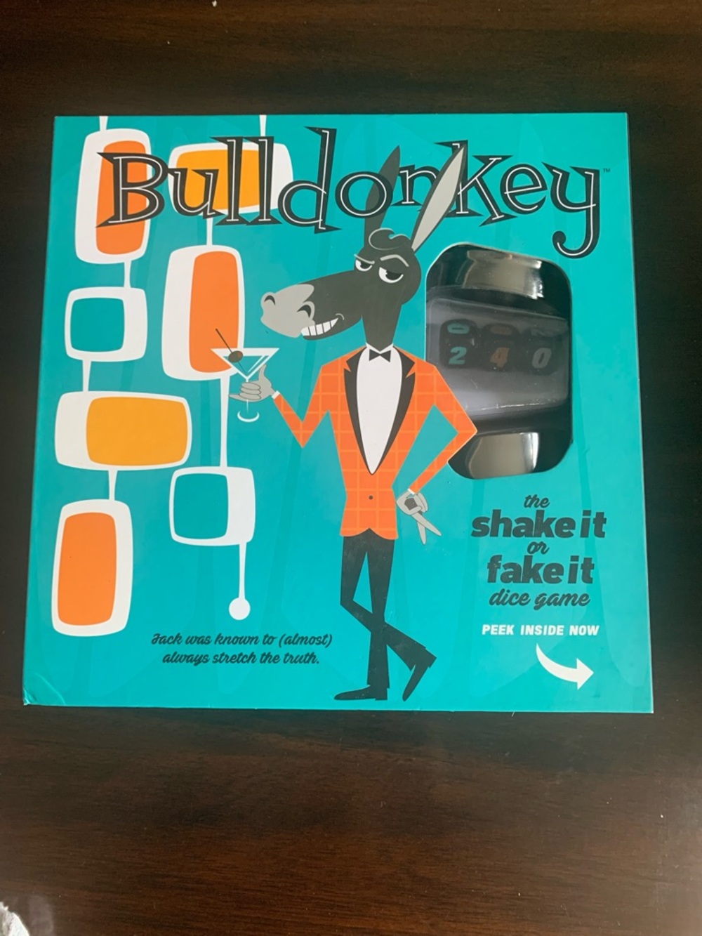 Shake It or Fake It Dice Game - Teal & Orange NWT